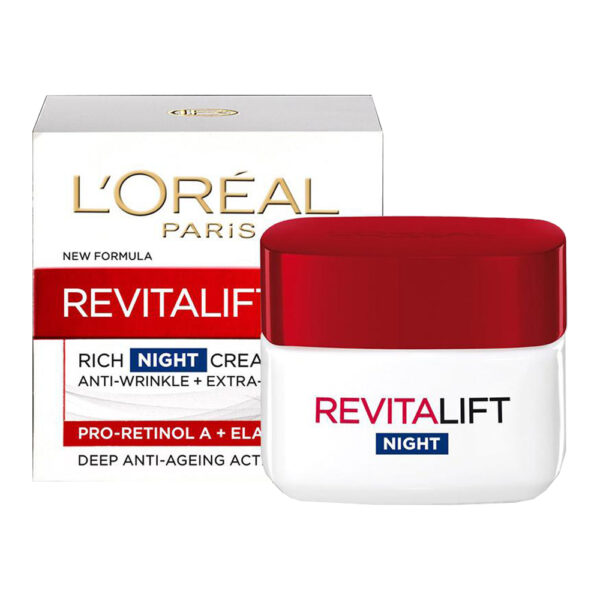 کرم آبرسان و ضدچروک شب لورآل Revitalift حجم 50