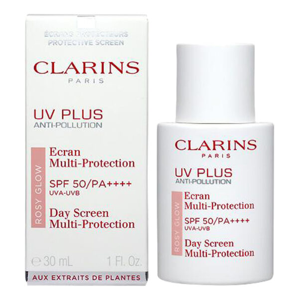 کرم ضد آفتاب کلارنس Uv Plus Rosy Glow حجم 30