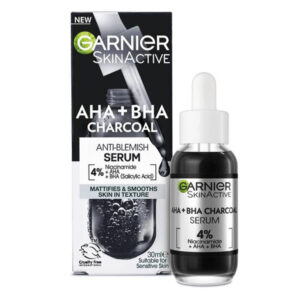سرم زغالی ضد جوش و لک گارنیر AHA + BHA