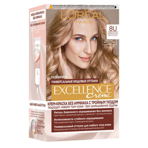 کیت رنگ مو بدون آمونیاک لورال EXCELLENCE شماره 8U