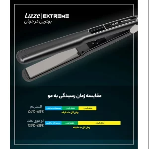اتو مو حرفه‌ای سرامیکی و کراتینه لیز Lizze Extreme