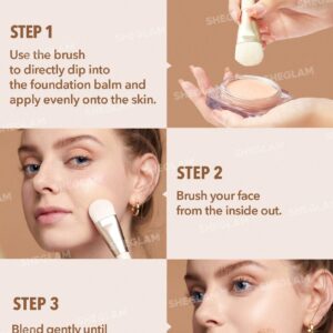 براش کرم پودر شیگلم Foundation Balm