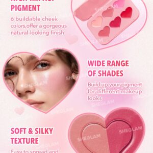 پالت رژگونه قلبی شیگلم BLUSHING BOUQUET