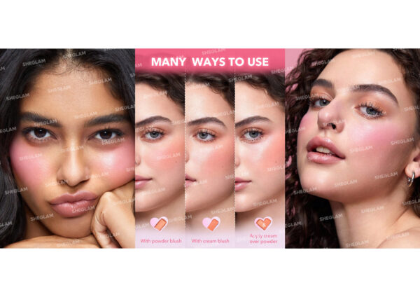 پالت رژگونه مدل Cheek 2 Cheek Blush Duo رنگ Peach Juice شیگلم