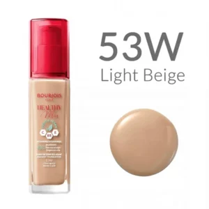 کرم پودر بورژوا هلثی میکس مدل CLEAN & VEGAN شماره 53W رنگ LIGHT BEIGE حجم 30 میل
