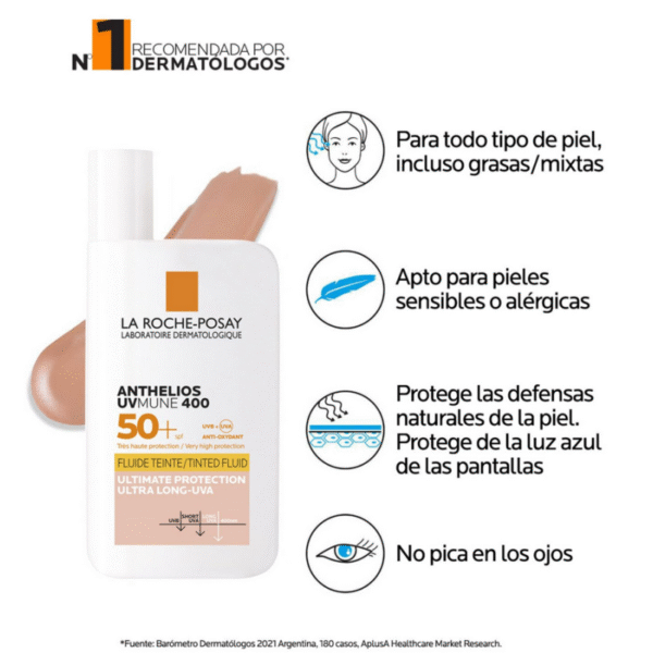 ضدآفتاب مینرال رنگی پوست حساس لاروش پوزای SPF50+ حجم 50میل