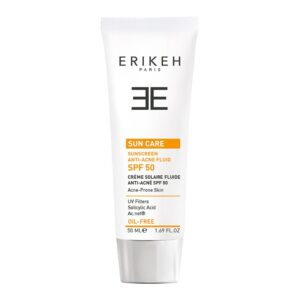 ضدآفتاب بی‌رنگ ضد جوش اریکه SPF 50 حجم 50میل