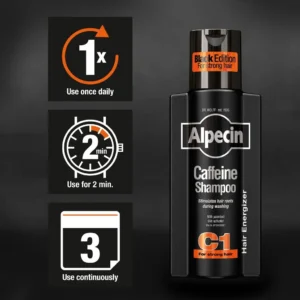 شامپو ضد ریزش آلپسین C1 مدل BLACK EDITION حجم 250 میل