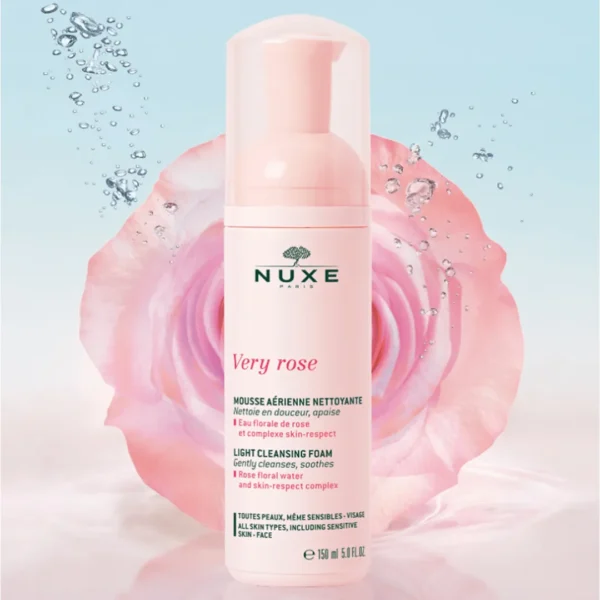 فوم شستشو ملایم پوست حساس Nuxe مدل  Very Rose حجم 150میل