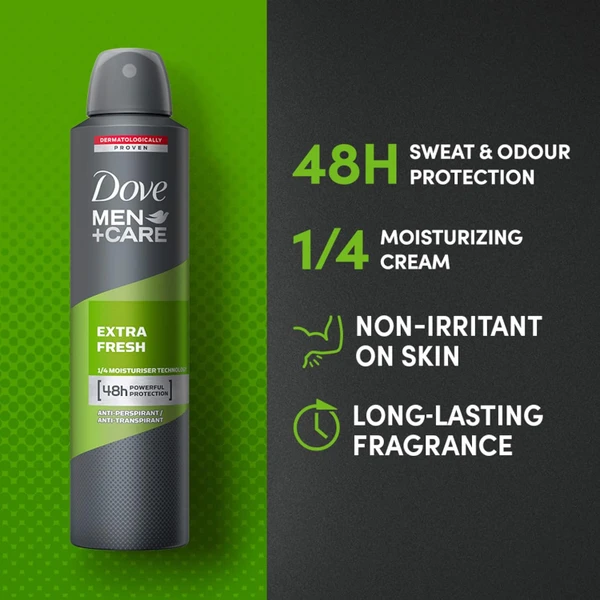اسپری ضد تعریق مردانه داو Dove مدل EXTRA FRESH حجم 250 میل