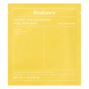 ماسک ورقه‌ای بایودنس مدل Niacinamide Bright Hydro 