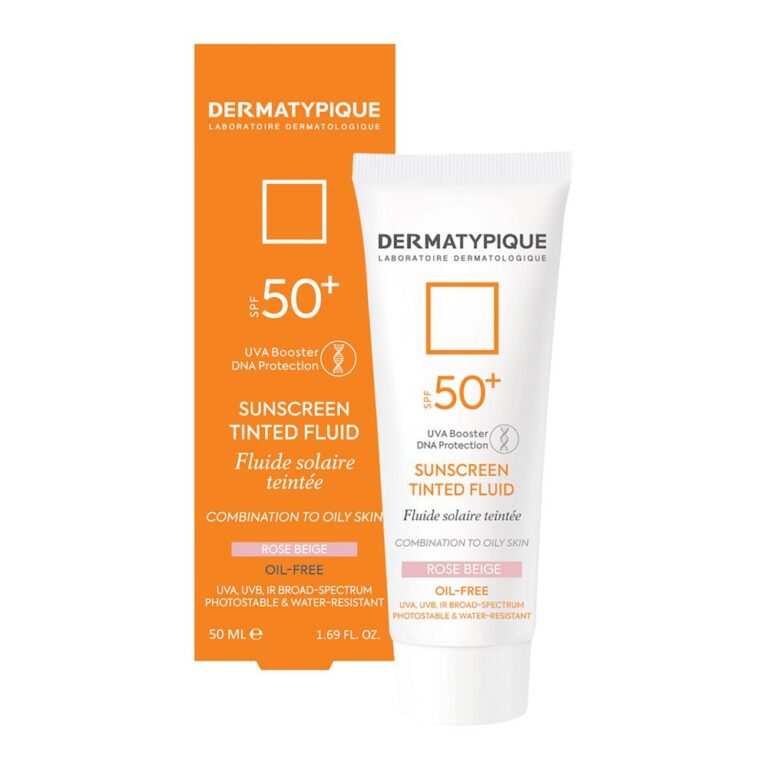 ضدآفتاب رنگی درماتیپیک پوست چرب بژ طبیعی با SPF 50 و جلوه مات 50میل