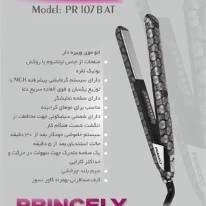 اتو مو سرامیکی ویبره دار پرنسلی PR107ATB