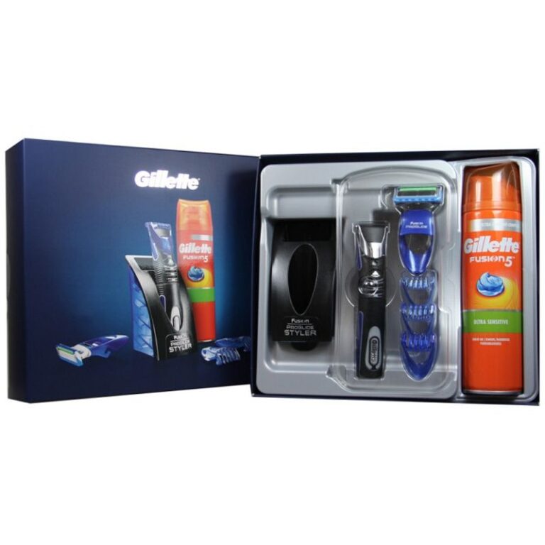 ست اصلاح ژیلت فیوژن پروگلاید استایلر به‌همراه ژل Ultra Sensitive