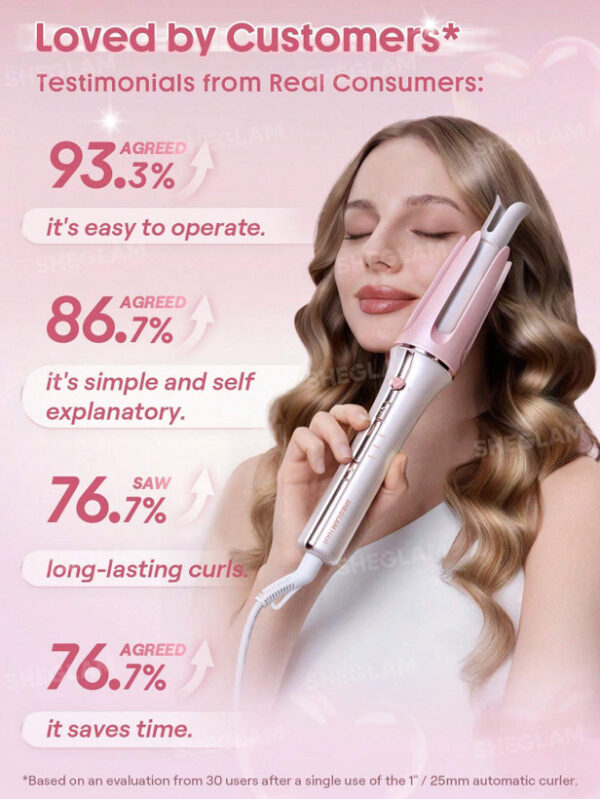 فر کننده مو شیگلم مدل Cupid's Charm One-Touch سایز 19 میلی متر