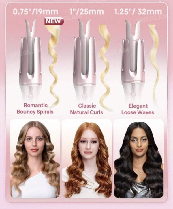 فر کننده مو شیگلم مدل Cupid's Charm One-Touch سایز 19 میلی متر