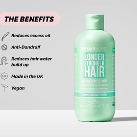 شامپو هیربرست Hairburst سبز ضد چربی، اسکالپ و شوره 350میل
