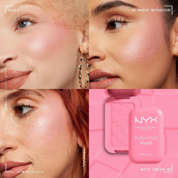 رژگونه پودری نیکس NYX مدل Buttermelt Blush رنگ 02 Butta Together