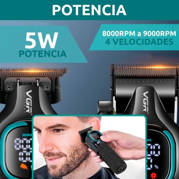 ماشین اصلاح موی سر و صورت وی جی ار مدل V-886 S2 مجموعه 2 عددی