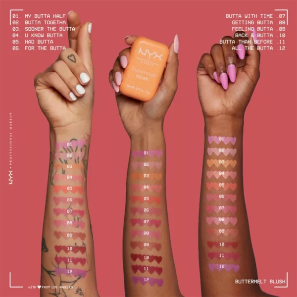 رژگونه پودری نیکس NYX مدل Buttermelt کد 09(رنگ Feeling butta)