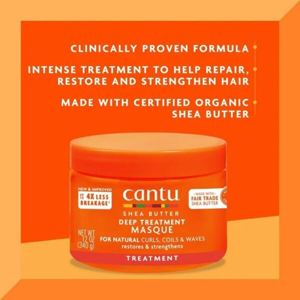 ماسک مو داخل حمام کانتو Cantu ترمیم کننده موهای فر340میل