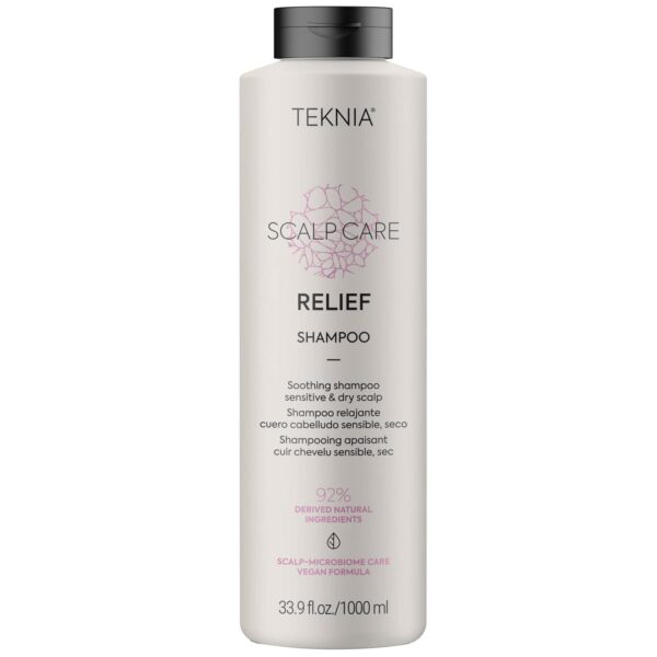 شامپو بدون سولفات التیام بخش پوست سر لاکمه سری Teknia مدل Relief حجم 1000 میل