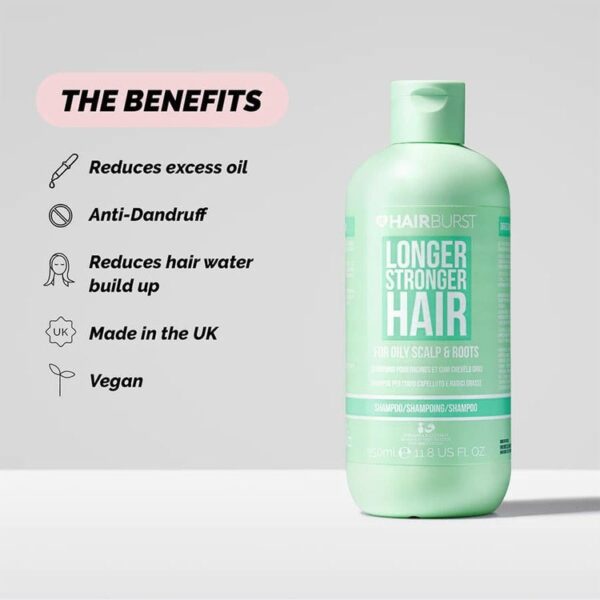 شامپو هیربرست Hairburst سبز ضد چربی، اسکالپ و شوره 350میل