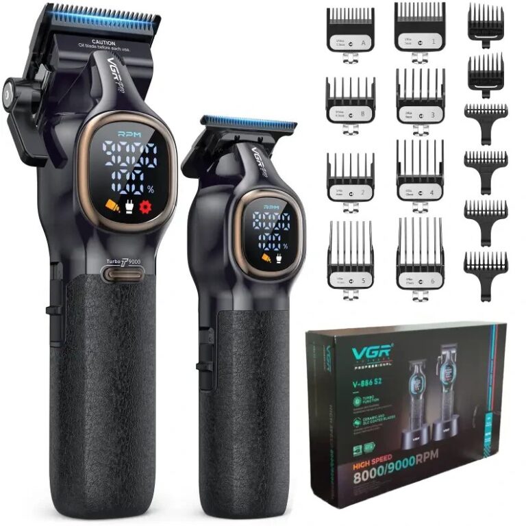 ماشین اصلاح موی سر و صورت وی جی ار مدل V-886 S2 مجموعه 2 عددی