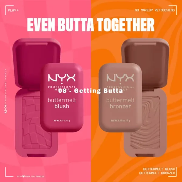 رژگونه پودری نیکس NYX مدل Buttermelt کد 09(رنگ Feeling butta)