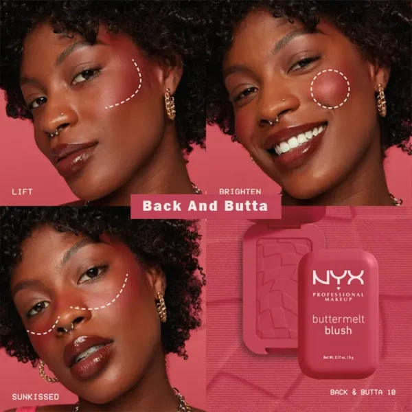 رژگونه پودری نیکس NYX مدل Buttermelt کد 09(رنگ Feeling butta)