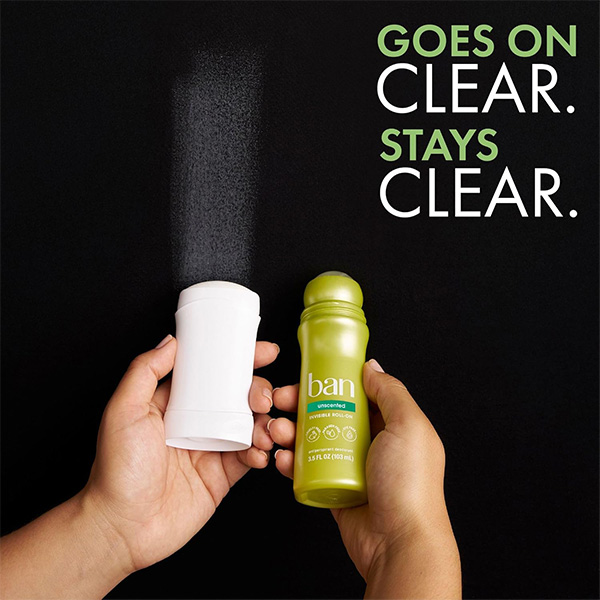 مام رول ضد تعریق زنانه بن Ban مدل Unscented Invisible حجم 103 میل