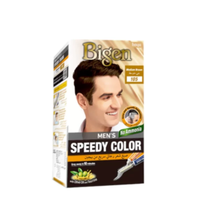 کیت رنگ مو مردانه بیگن سری Speedy Colour شماره 105 رنگ قهوه‌ای متوسط 40میل