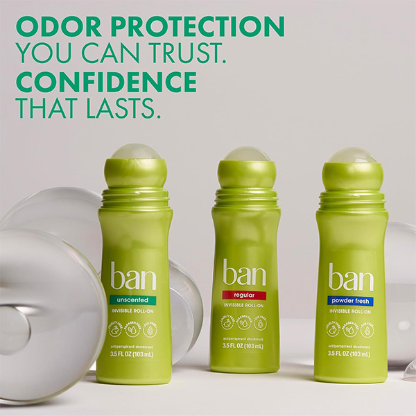 مام رول ضد تعریق زنانه بن Ban مدل Unscented Invisible حجم 103 میل