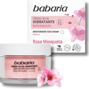 کرم آبرسان و سفت کننده پوست باباریا Babaria حاوی عصاره گل رز 50 میل