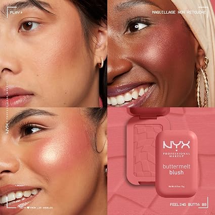 رژگونه پودری نیکس NYX مدل Buttermelt Blush رنگ Feeling Butta شماره 09
