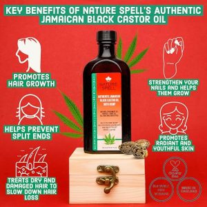 روغن مو و پوست سر نیچر اسپِل مدل Jamaican Black Castor and Hemp Oil Blend حجم 150 میل