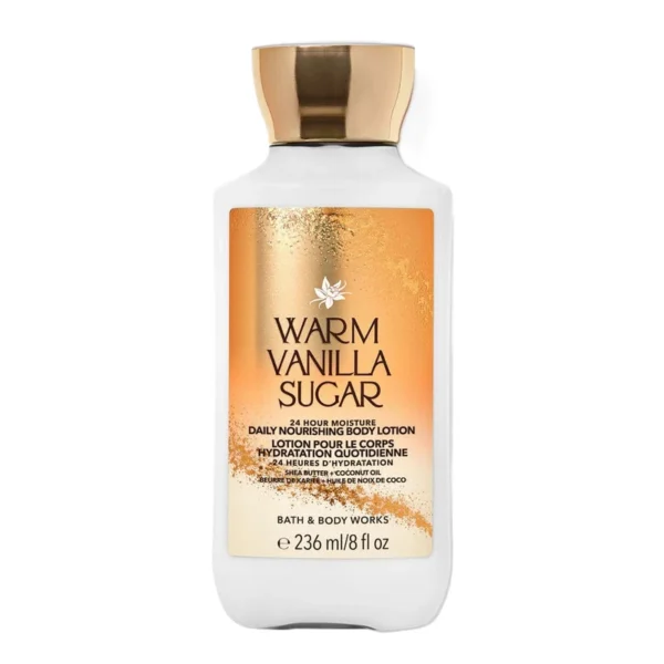 لوسیون بدن بث اند بادی ورکز مدل warm vanilla sugar حجم 236 میل
