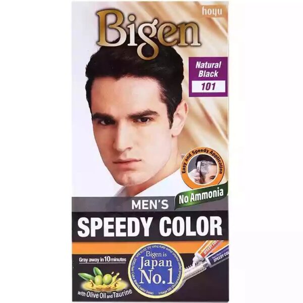 کیت رنگ مو مردانه بیگن سری Speedy Colour شماره 101 رنگ مشکی طبیعی 40میل