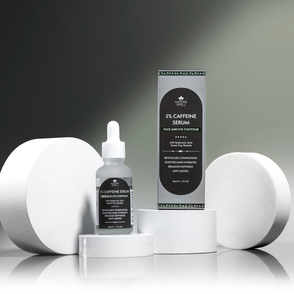 سرم نیچر اسپل 5% کافئین کانتور صورت و چشم 30ml
