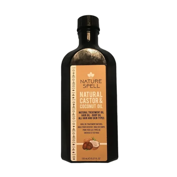 روغن درمانی کرچک و نارگیل نیچر اسپل مناسب مو و بدن 150میل