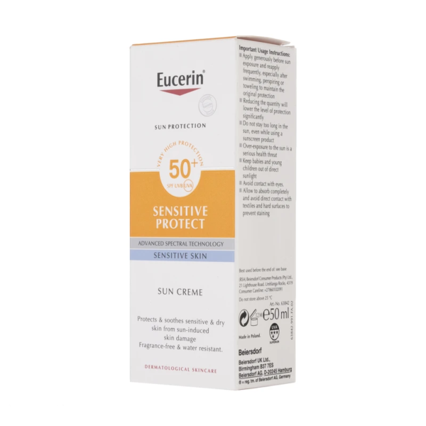 کرم ضد آفتاب اوسرین Sensitive Protect SPF50+ مخصوص پوست حساس 50 میل