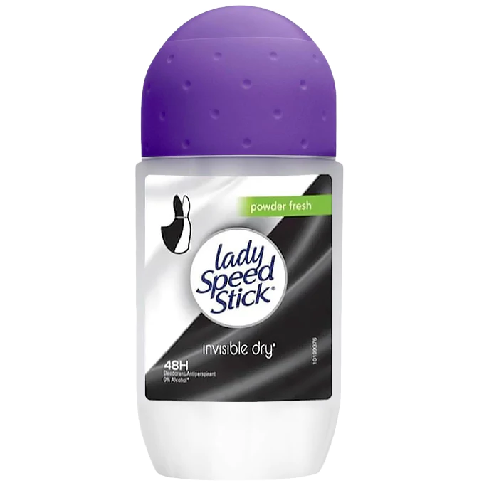 مام رولی Lady Speed مدل Invisible Dry رایحه Powder Fresh حجم 50 میل
