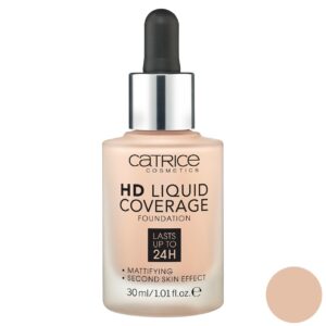 کرم پودر کاتریس Light Beige سری HD مدل Liquid Coverage شماره 10 حجم 30میل