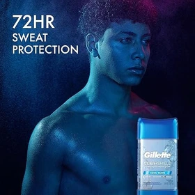 دئودورانت ضد تعریق مردانه ژیلت مدل CLEAR SHIELD Cool Wave وزن 107 گرم