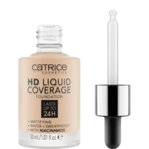 کرم پودر کاتریس Light Beige سری HD مدل Liquid Coverage شماره 10 حجم 30میل
