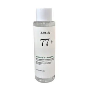 تونر آبرسان و تسکین دهنده صورت آنوا مدل HEARTLEAF + HYALURON +77 مناسب برای انواع پوست 150 میل