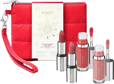 ست 4‌عددی رژ‌لب مینی کیف قرمز کیکو میلانو مدل Snow-Kissed