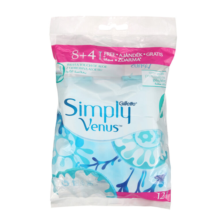 خود تراش 2 لبه زنانه مدل Simplay Venus بسته 12 عددی ژیلت