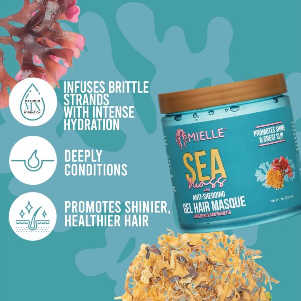ماسک ژلی مو ضد ریزش مایل ارگانیکس مدل Sea Moss مخصوص موهای فر 235 میل
