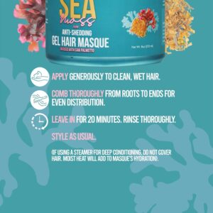 ماسک ژلی مو ضد ریزش مایل ارگانیکس مدل Sea Moss مخصوص موهای فر 235 میل